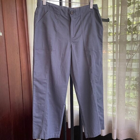 NWT Christopher & Banks Perfect Pant Crop Chino Dress Pants Light Blue Size 4 R - Picture 1 of 4